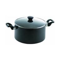 Mirro, Get-A-Grip Nonstick, 47007, Dishwasher Safe Cookware, 6 Quart Stockpot with Lid, Black