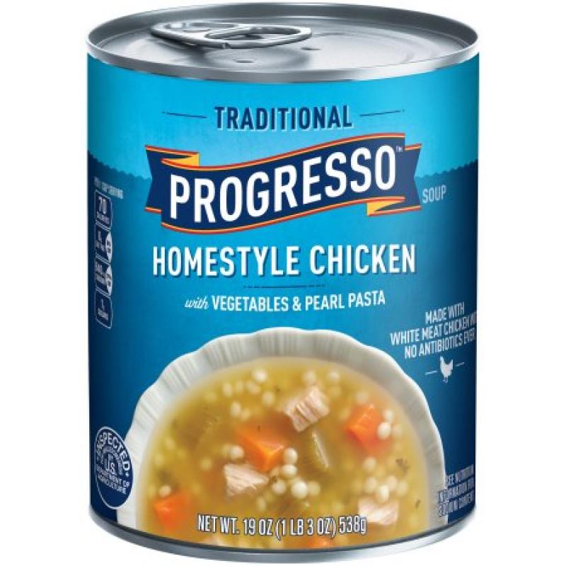 Progresso Low Fat Traditional Homestyle Chicken with Vegetables & Pearl Pasta Soup 19 oz Can