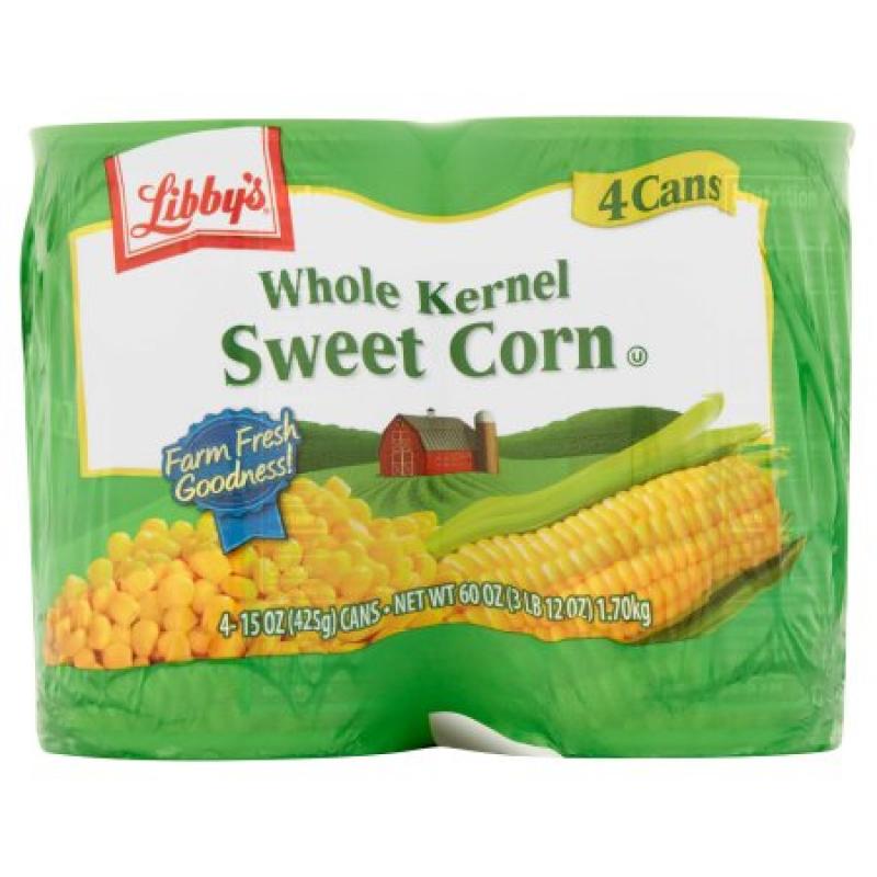 Libby&#039;s Whole Kernel Sweet Corn, 15 oz, 4 ct