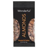 Paramount Farms Wonderful Almonds, Dry Roasted & Salted, 5 oz, 8/Box