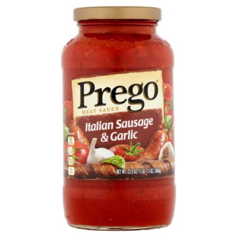 Prego Italian Sausage & Garlic Meat Sauce, 23.5 oz