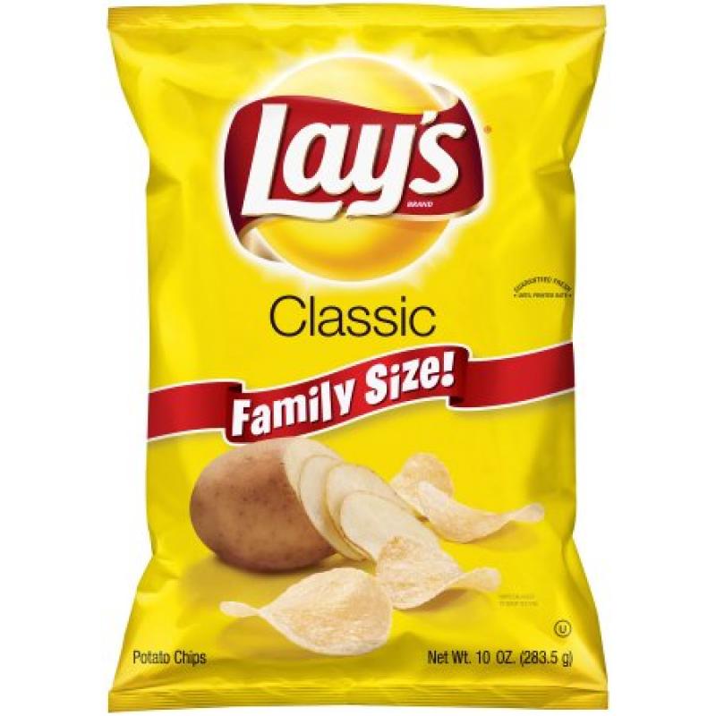Lay&#039;s Potato Chips Lightly Salted Family Size, 9.5 OZ