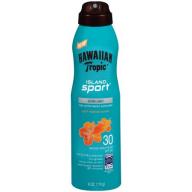 Hawaiian Tropic Island Sport Clear Spray Sunscreen Broad Spectrum SPF 30 - 6 Ounces