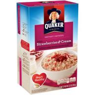 Quaker Strawberries & Cream Instant Oatmeal, 10 Ct/12.3 Oz