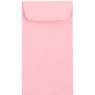 JAM Paper #7 3.5" x 6.5" Coin Envelopes, Brite Hue Baby Pink, 25-Pack