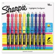 Sharpie Liquid Highlighters, Chisel Tip, Assorted, 10 Pack