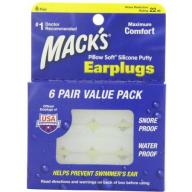 Macks Pillow Soft Silicone Earplugs, Value Pack, 6-Pair