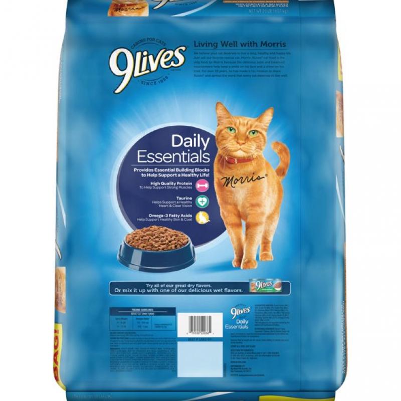 9Lives Daily Essentials Dry Cat Food, 20-Pound Bag