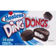 Hostess Ding Dongs, Chocolate Cake With Creamy Filling, 10 Oz