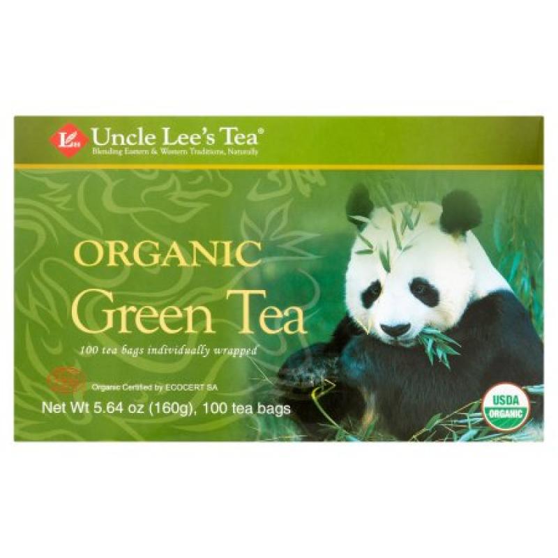 Uncle Lee&#039;s Tea Organic Green Tea Bags, 100 count
