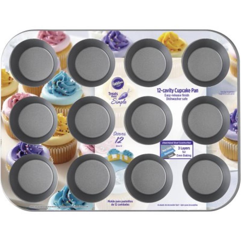 Wilton Treats Made Simple 12-Cup Cupcake Pan, Size: Regular, Multicolor