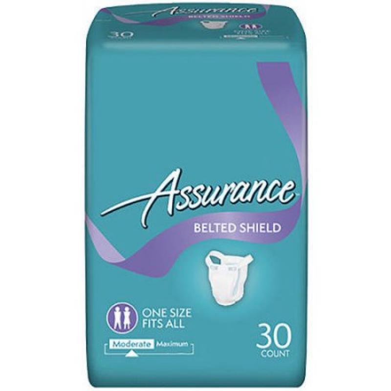 Assurance Belted Undergarments Moderate Absorbency, 30 ct
