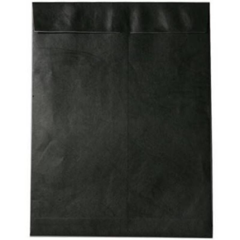 JAM Paper 10" x 13" Heavy-Duty Tyvek Open End Catalog Envelopes, Black, 25-Pack