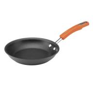 Rachael Ray Hard-Anodized Nonstick 8-1/2-Inch Skillet, Gray with Orange Handle
