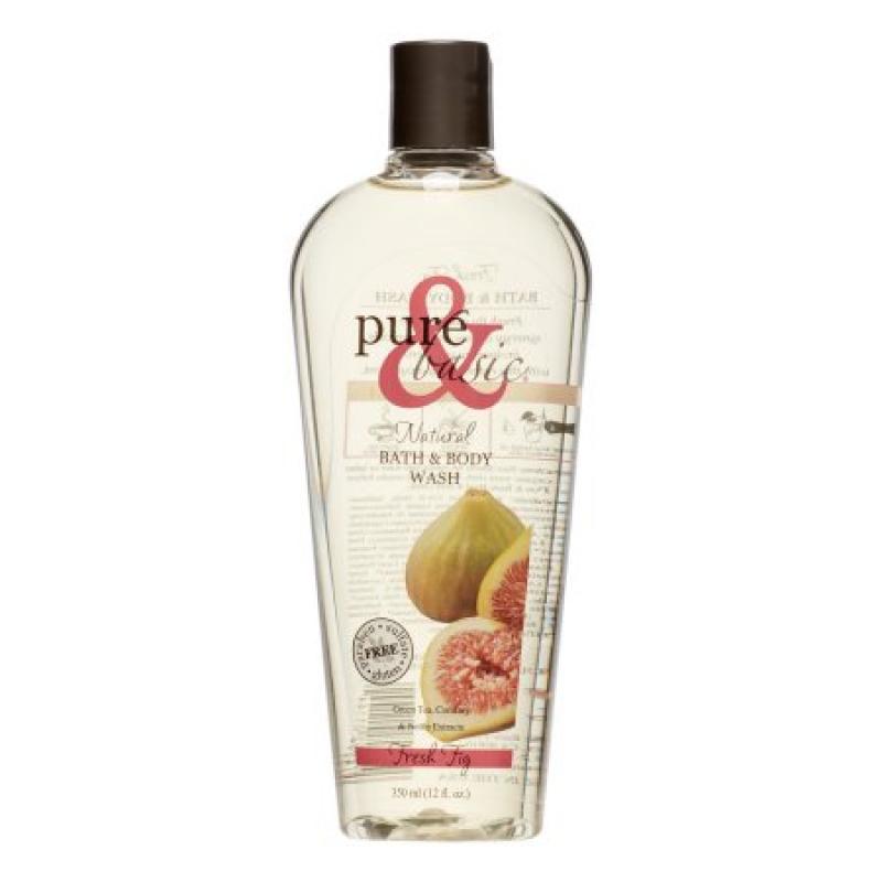 Pure & Basic Products Bath & Body Wash, Fresh Fig, 12 Oz