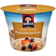 Quaker® Maple & Brown Sugar Instant Oatmeal 1.69 oz. Cup (12 Pack)