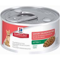 Hill&#039;s Science Diet Kitten Savory Salmon Entrée Canned Cat Food, 3 oz, 24-pack