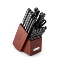 Farberware 21 piece Classic Forged Triple Riveted Cutlery Set with Built-in Knife Sharpener