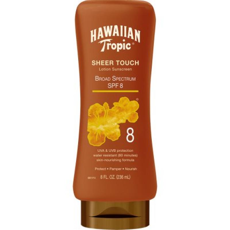 Hawaiian Tropic Sheer Touch Ultra Radiance Lotion Sunscreen Broad Spectrum SPF 8 - 8 Ounces