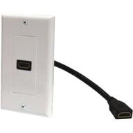 Steren 526-101wh HDMI Wall Plate and Pigtail
