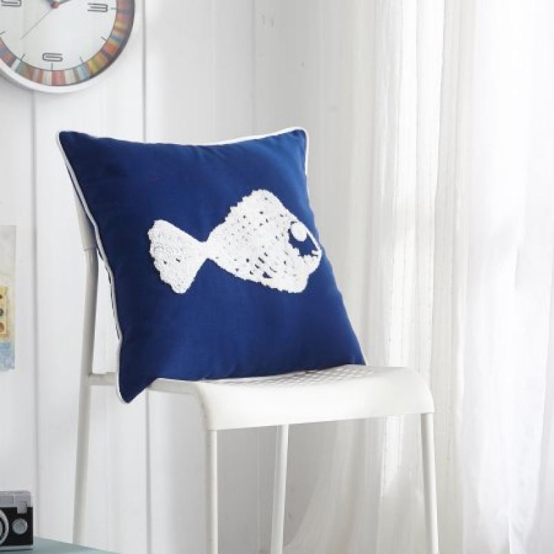 CASA Tropical 20" x 20" Fish Decorative Pillow