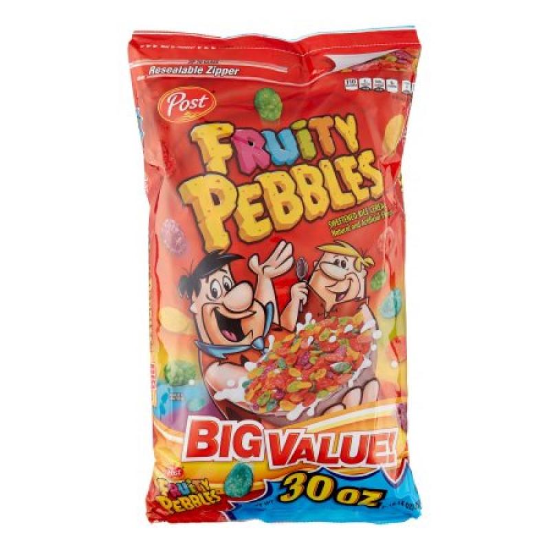 Post Fruity Pebbles Cereal, 30 Oz