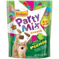 Purina Friskies Party Mix Crunch Picnic Cat Treats 6 oz. Pouch