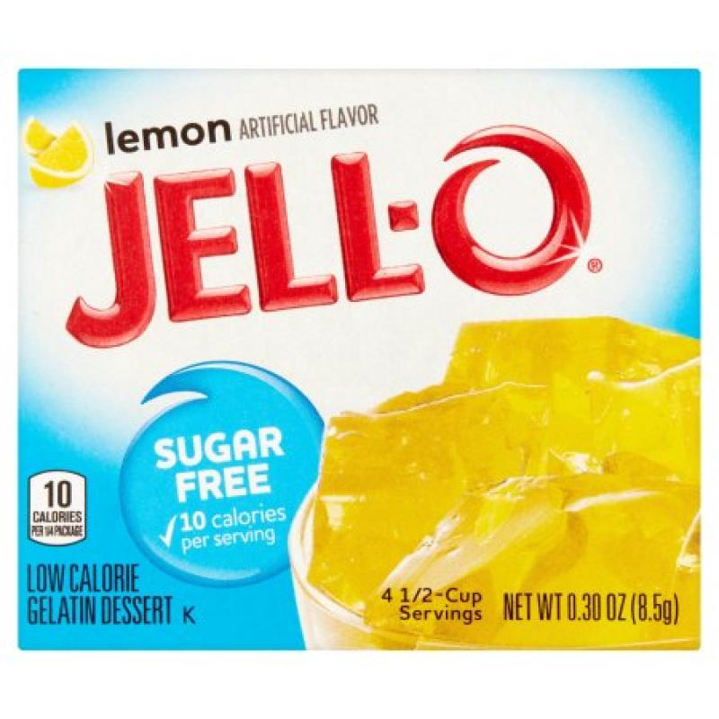Jell-O Sugar Free Low Calorie Lemon Gelatin Dessert, .3 oz