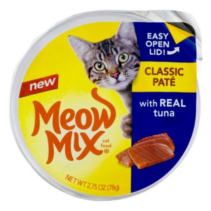 Meow Mix Cat Food Classic Pate Real Tuna, 2.75 OZ