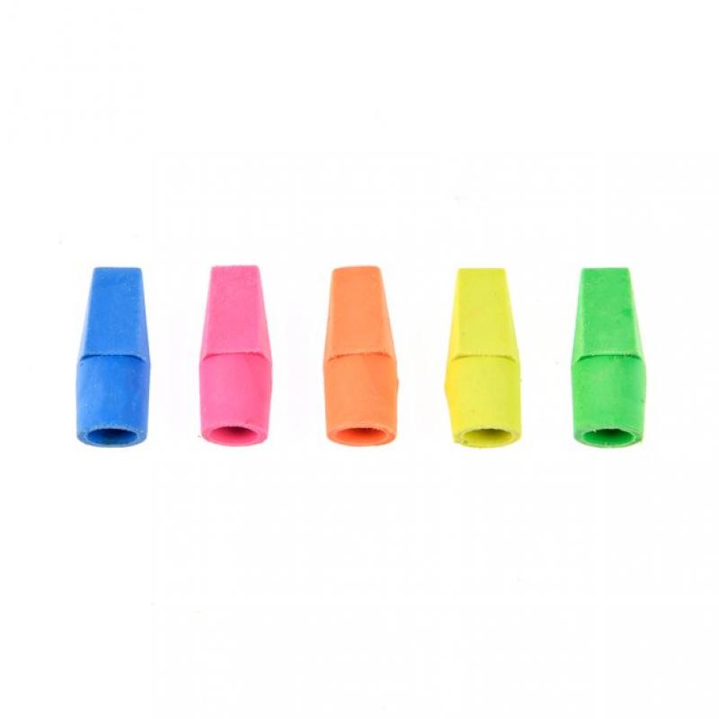 Pen + Gear Pencil Topper Erasers, Neon, 25 Count, Packed in a Recyclable- resealable Pouch