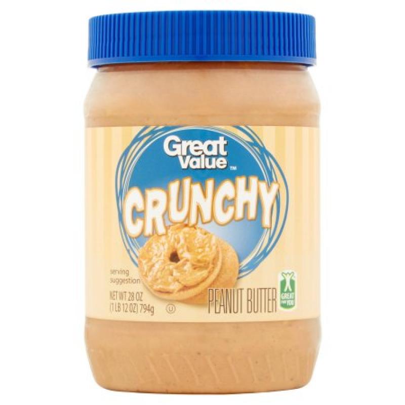 Great Value Crunchy Peanut Butter, 28 oz