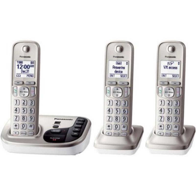 Panasonic KX-TGD223N Expandable Digital Cordless Answering System with 3 Handsets