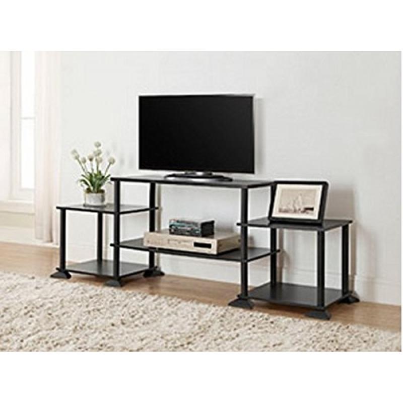 3-cube Media Entertainment Center for Tvs up to 40" Plasma Television Cabinets Flat Screen Stand Stands Storage Organizer Home Living Room Furniture Black Sale Modern (1)