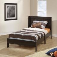 Sauder Parklane Twin Platform Bed with Headboard, Cinnamon Cherry - Guestroom Children&#039;s Bedroom Bed Set for Relaxed Sleeping - Engineered Wood Construction