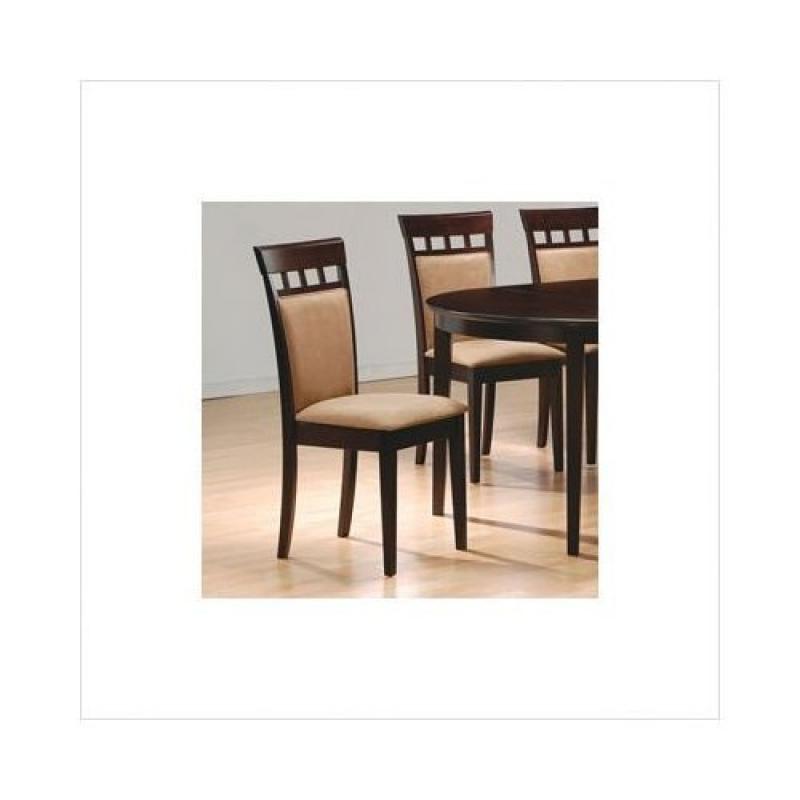 Coaster Cushion Back Dining Chairs, Cappuccino, Set of 2