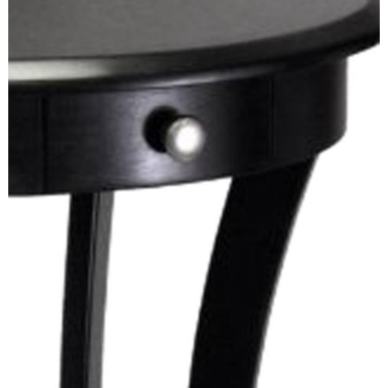 Winsome Wood Round Table with Drawer and Shelf, Black
