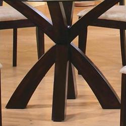 Coaster Home Furnishings 101071 Casual Dining Table Base, Deep Merlot Finish( Glass not included)