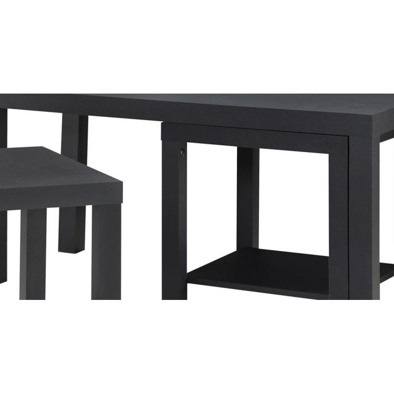 Altra Holly Bay Coffee Table and End Table Set, Black