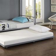 WE Furniture Silver Metal Roll-Out Twin Trundle Bed