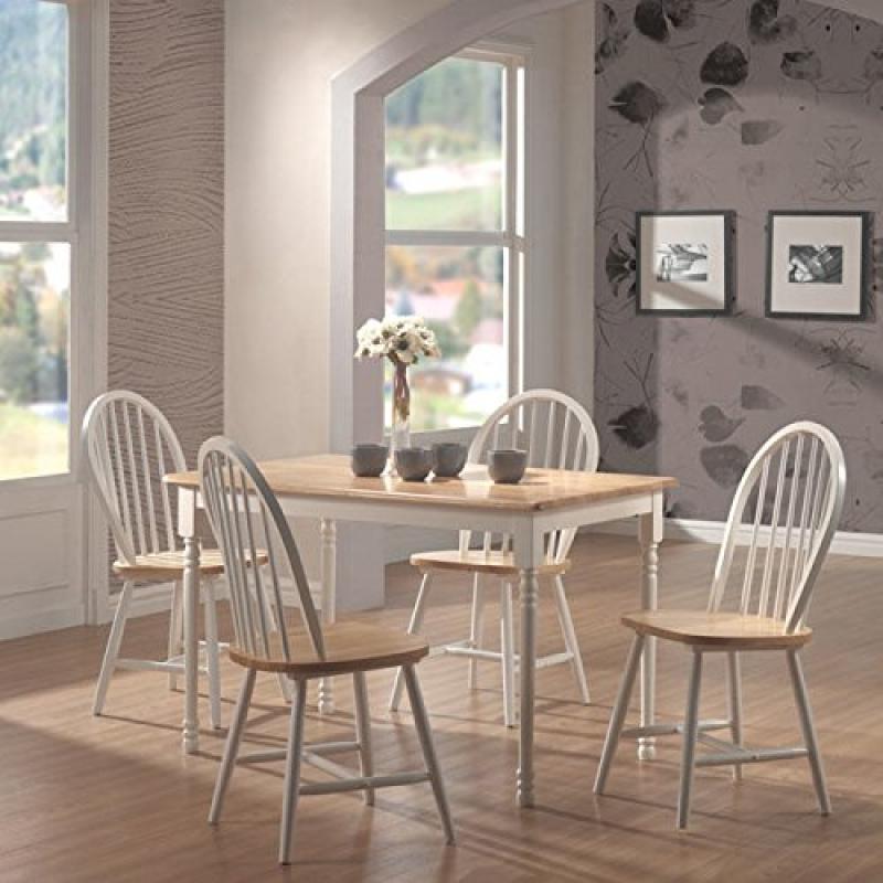 Coaster Home Furnishings 4129 Country Dining Chair (Set of 4), Natural and White