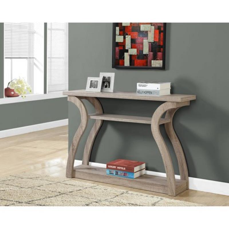 Monarch Hall Console Accent Table, 47", Dark Taupe