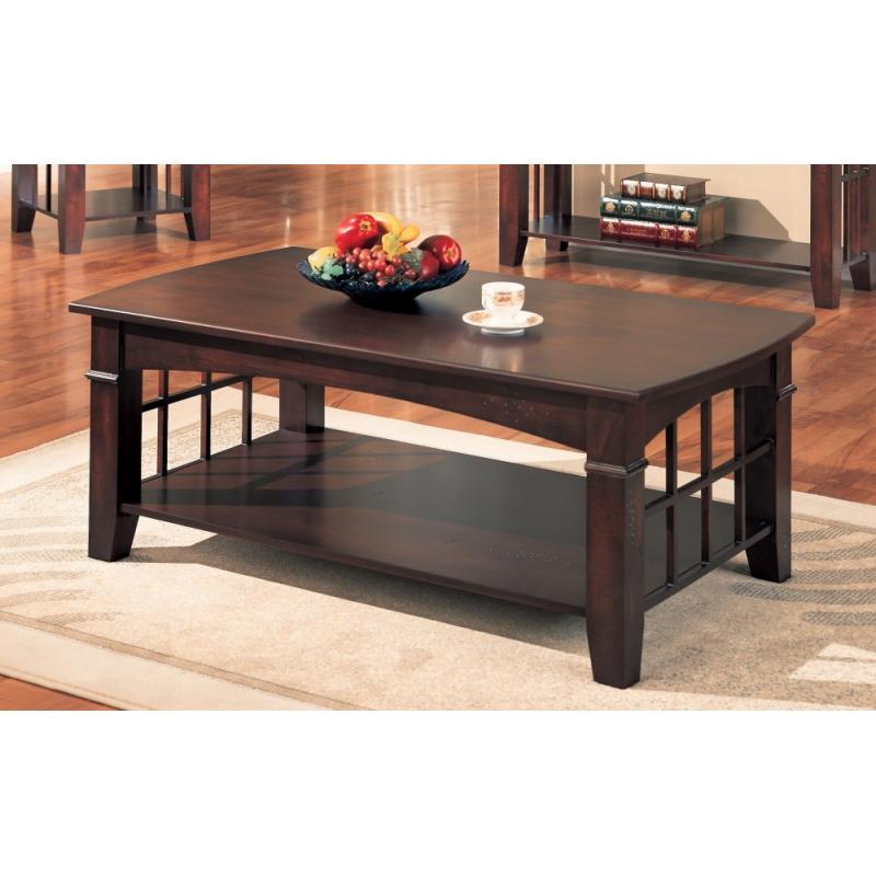 Coaster Antique Country Style Coffee Table, Cherry Finish