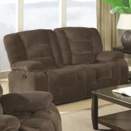 Coaster Home Furnishings Casual Motion Loveseat, Brown Siege