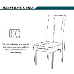 Subrtex Jacquard Stretch Dining Room Chair Slipcovers (2, White Jacquard)