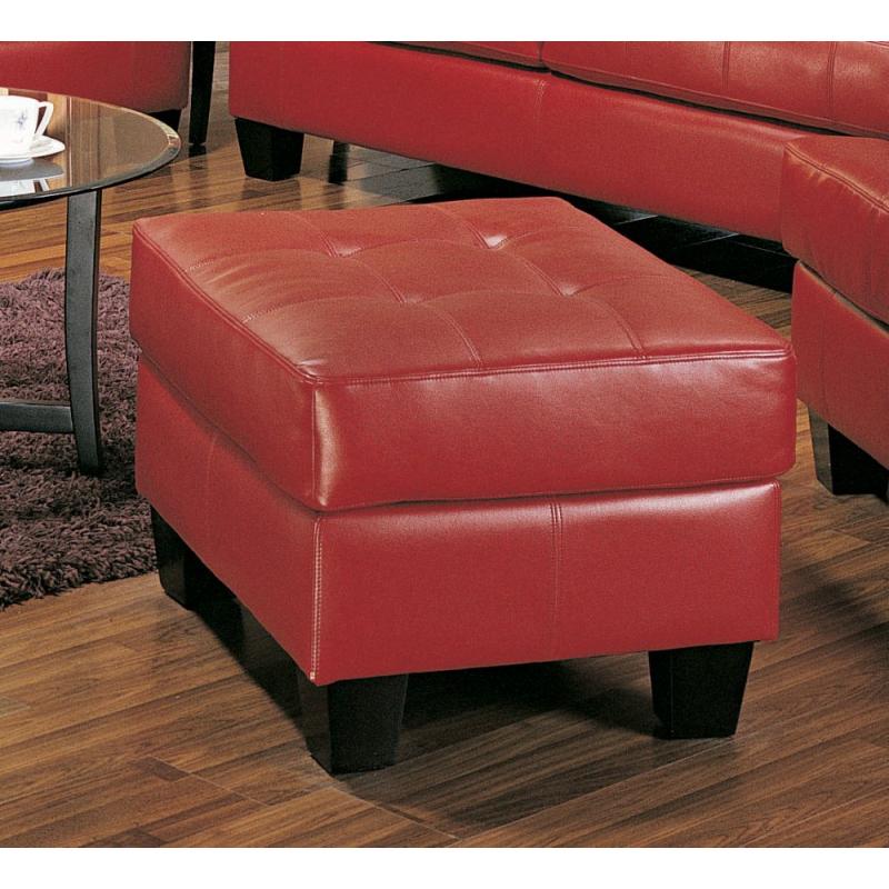 Coaster Home Furnishings 501834 Contemporary Ottoman, Red