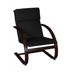Niche Mia Bentwood Reclining Chair, Mocha Walnut/Black, 39"