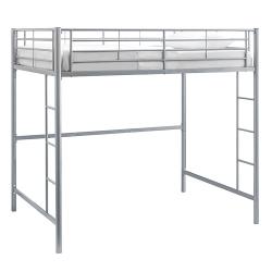 WE Furniture Full Metal Loft Bed - Silver
