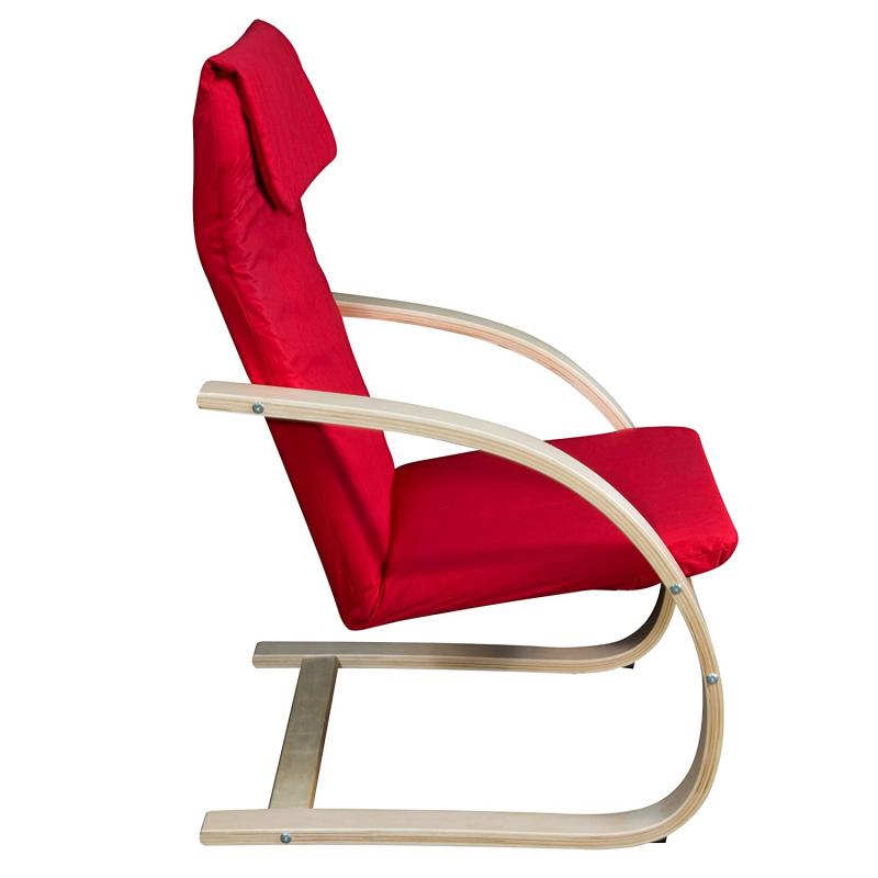Niche Mia Reclining Bentwood Chair,Natural/Red