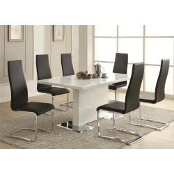 Coaster Home Furnishings Glossy White Contemporary Dining Table, 63 x 35.5 x 30 Inch