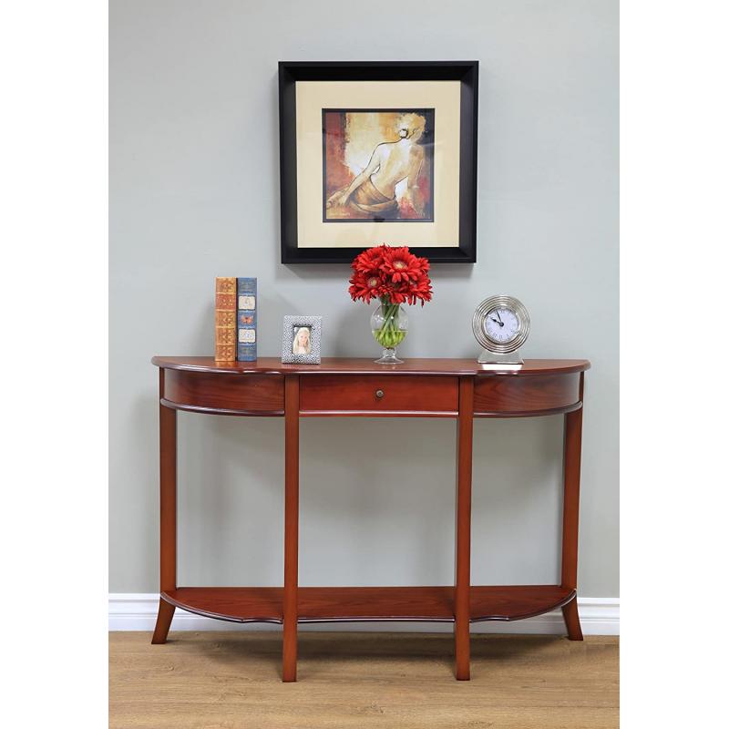 Frenchi Home Furnishing Console Sofa Table with Drawer, Walnut